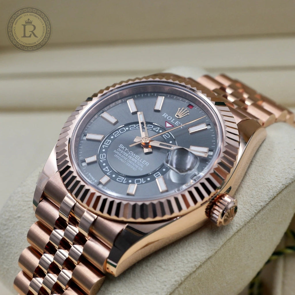 Rolex Sky-Dweller Rose Gold Jubilee Bracelet, Cadran Gris