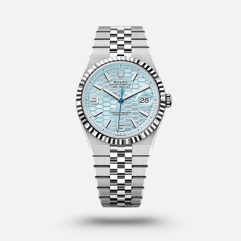 Rolex Land-Dweller bleu glacier 36mm unisexe