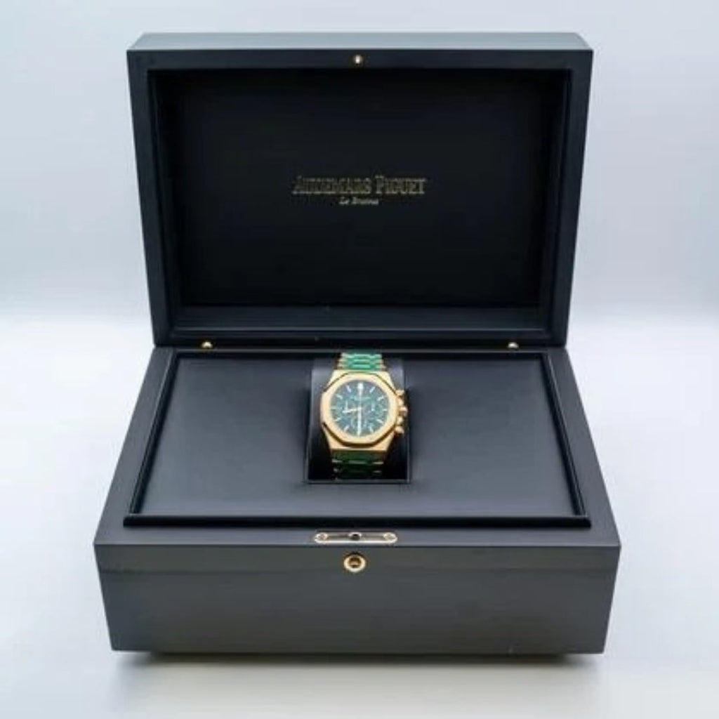 Audemars Piguet Royal Oak Chronograph, or jaune, cadran vert