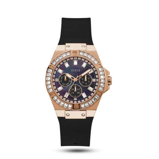 Montre Guess Venus GW0118L2 bracelet silicone noir