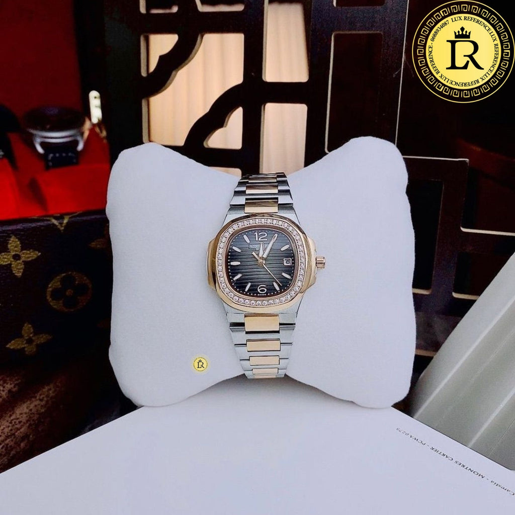 Montre Patek 2 Tone Fond Noir Pour Femme
