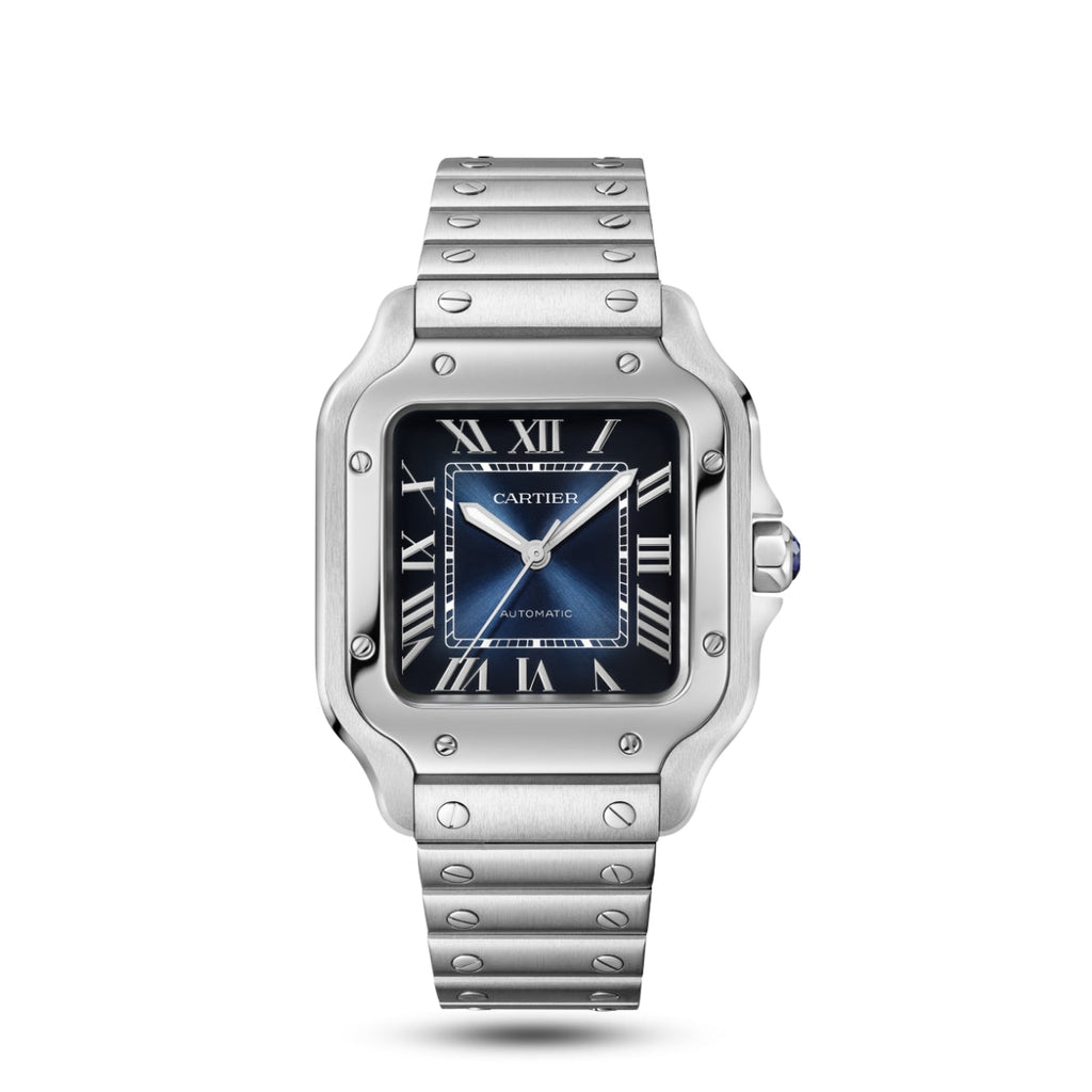 Montre Santos de Cartier bleu