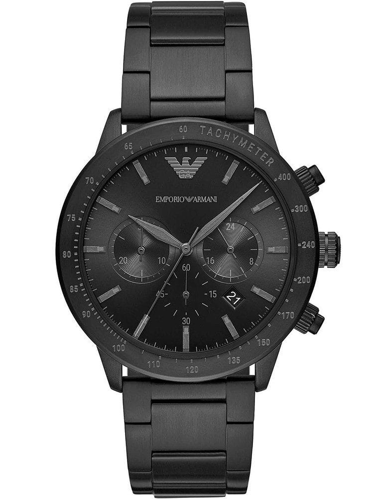 Pack Duo Montres Emporio Armani Acier Noir – Coffret Cadeau Saint Valentin Couple Maroc (AR11242 &amp; AR11245)