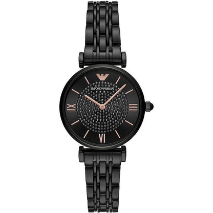 Pack Duo Montres Emporio Armani Acier Noir – Coffret Cadeau Saint Valentin Couple Maroc (AR11242 &amp; AR11245)
