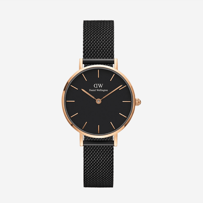 Duo Exclusif Montres Daniel Wellington Couple Mesh Noir Total Black Saint-Valentin 2026 – Cadeau Romantique