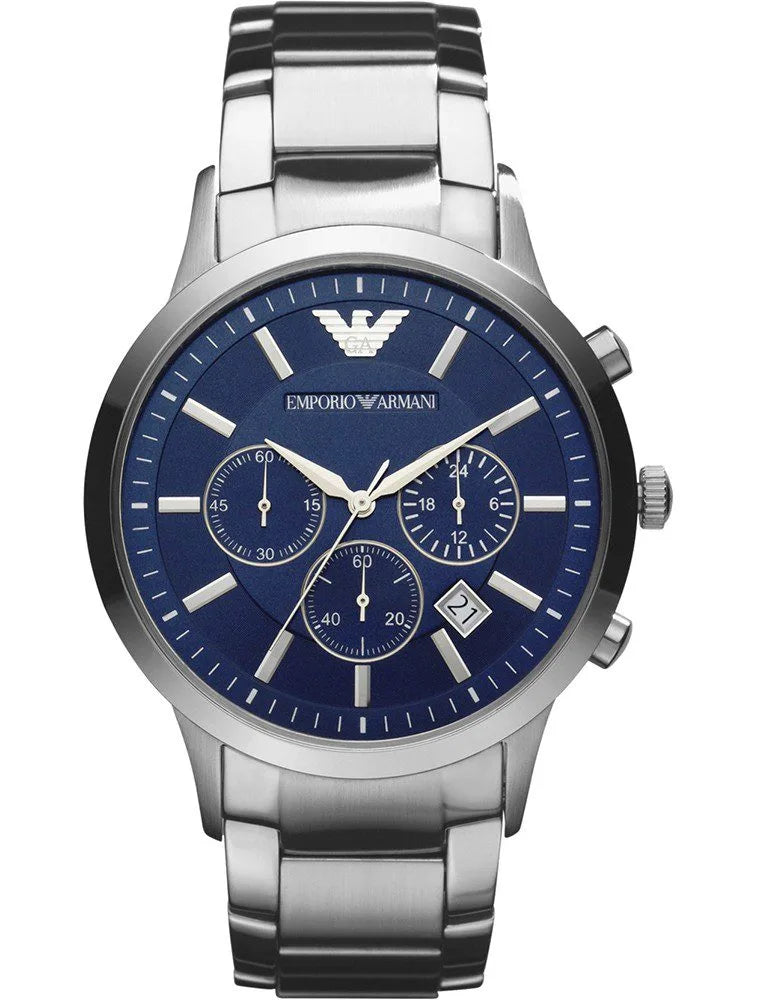 Coffret Saint Valentin Emporio Armani : Duo Montres Couple AR2448 et AR11092 «&nbsp;Midnight Blue&nbsp;»