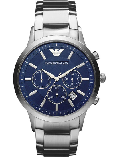 Coffret Saint Valentin Emporio Armani : Duo Montres Couple AR2448 et AR11092 «&nbsp;Midnight Blue&nbsp;»