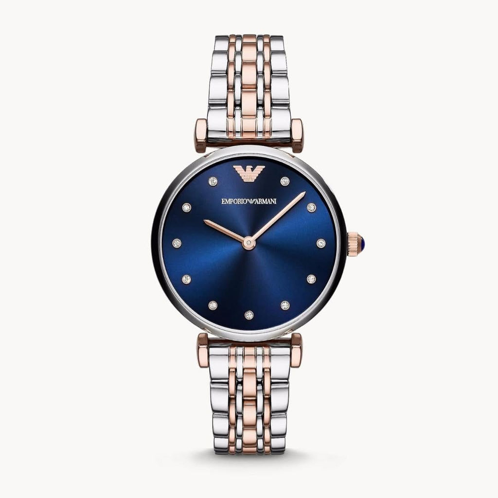 Coffret Saint Valentin Emporio Armani : Duo Montres Couple AR2448 et AR11092 «&nbsp;Midnight Blue&nbsp;»