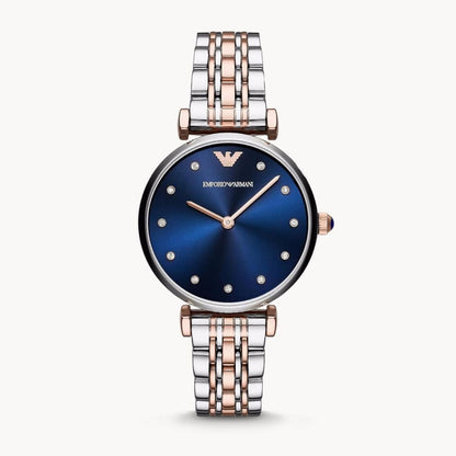 Coffret Saint Valentin Emporio Armani : Duo Montres Couple AR2448 et AR11092 «&nbsp;Midnight Blue&nbsp;»