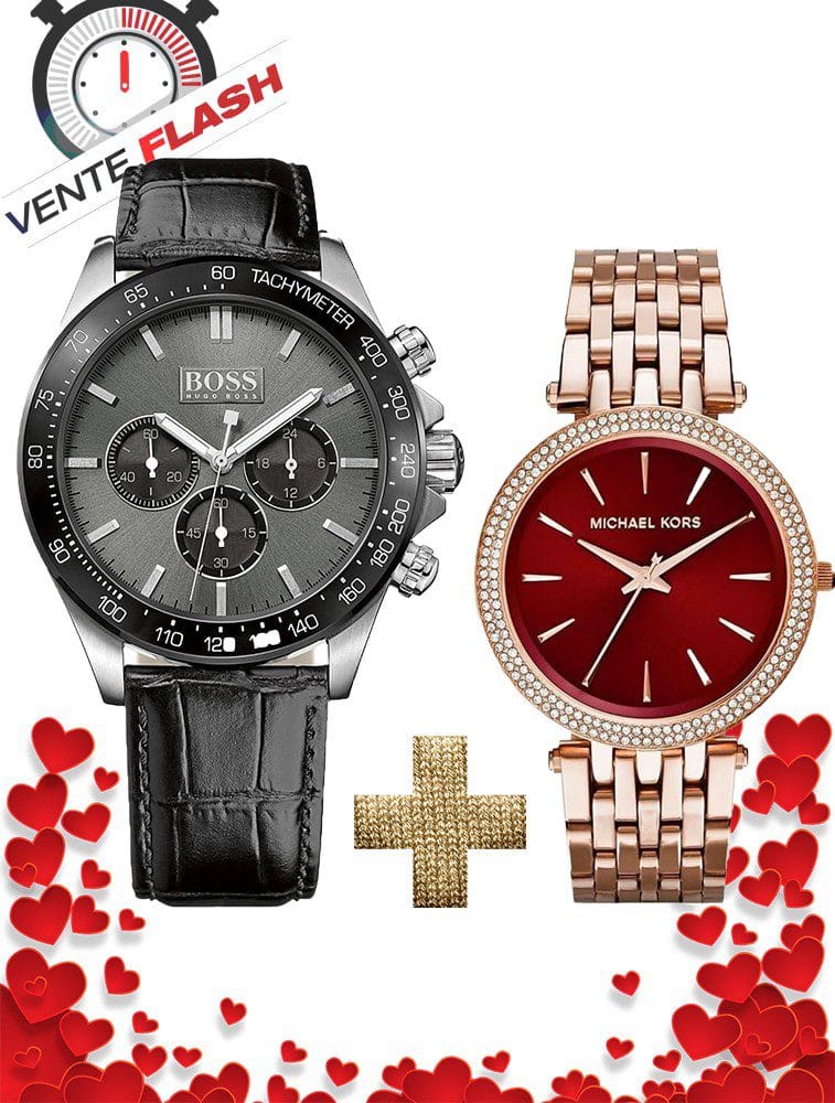 Pack Couple MONTRE Hugo Boss Homme + Michael Kors Femme