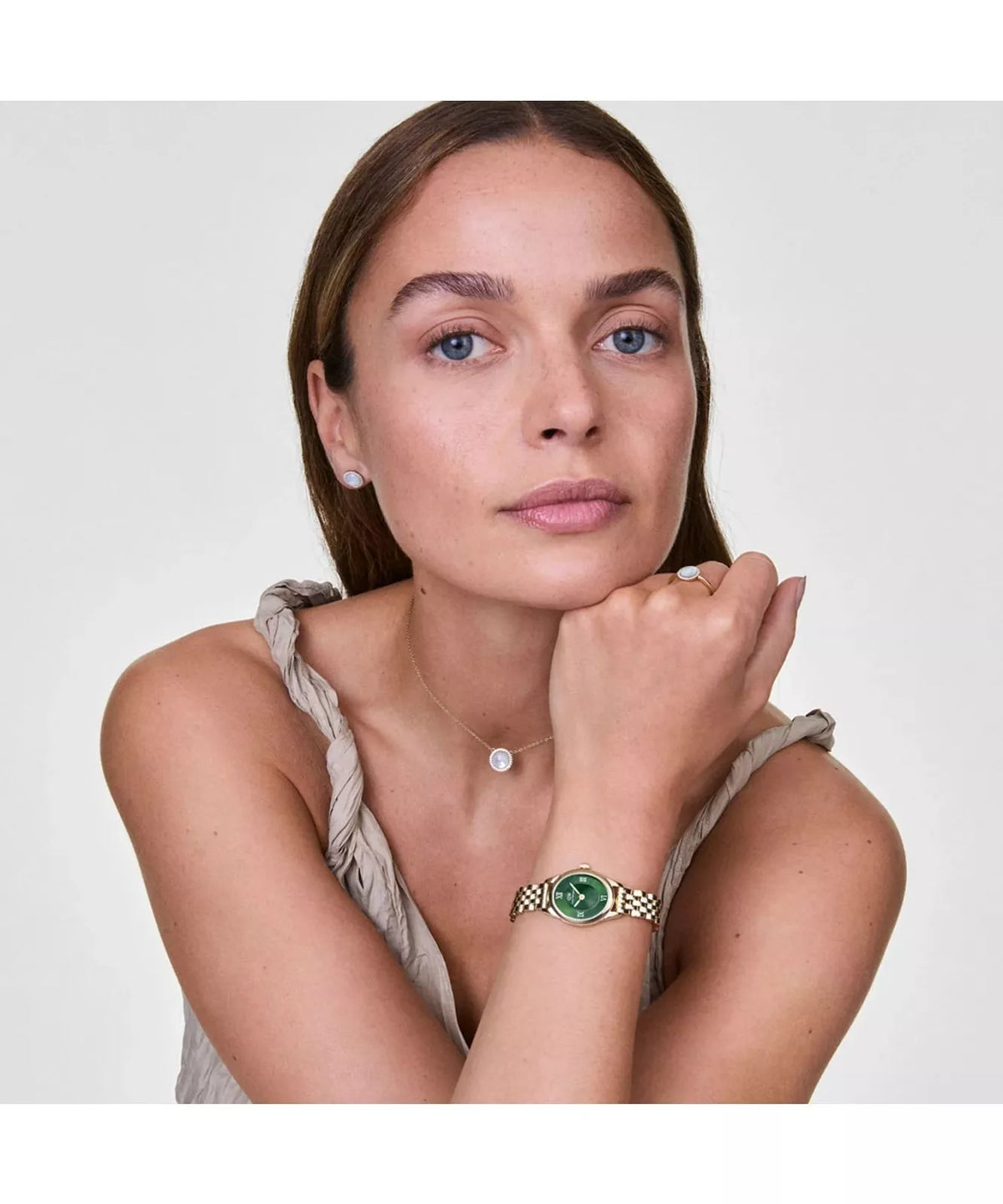 Daniel Wellington Ophelia Mini 22 watch DW00100804 FULL GOLD / SAPHIR GREEN