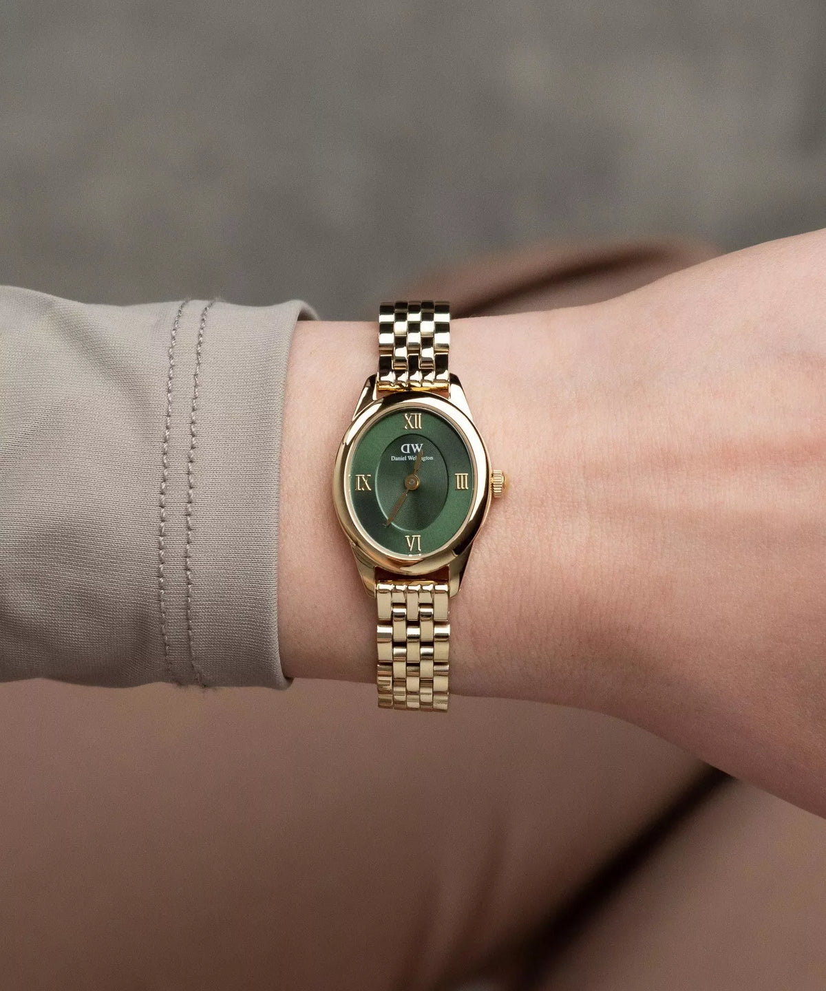 Daniel Wellington Ophelia Mini 22 watch DW00100804 FULL GOLD / SAPHIR GREEN
