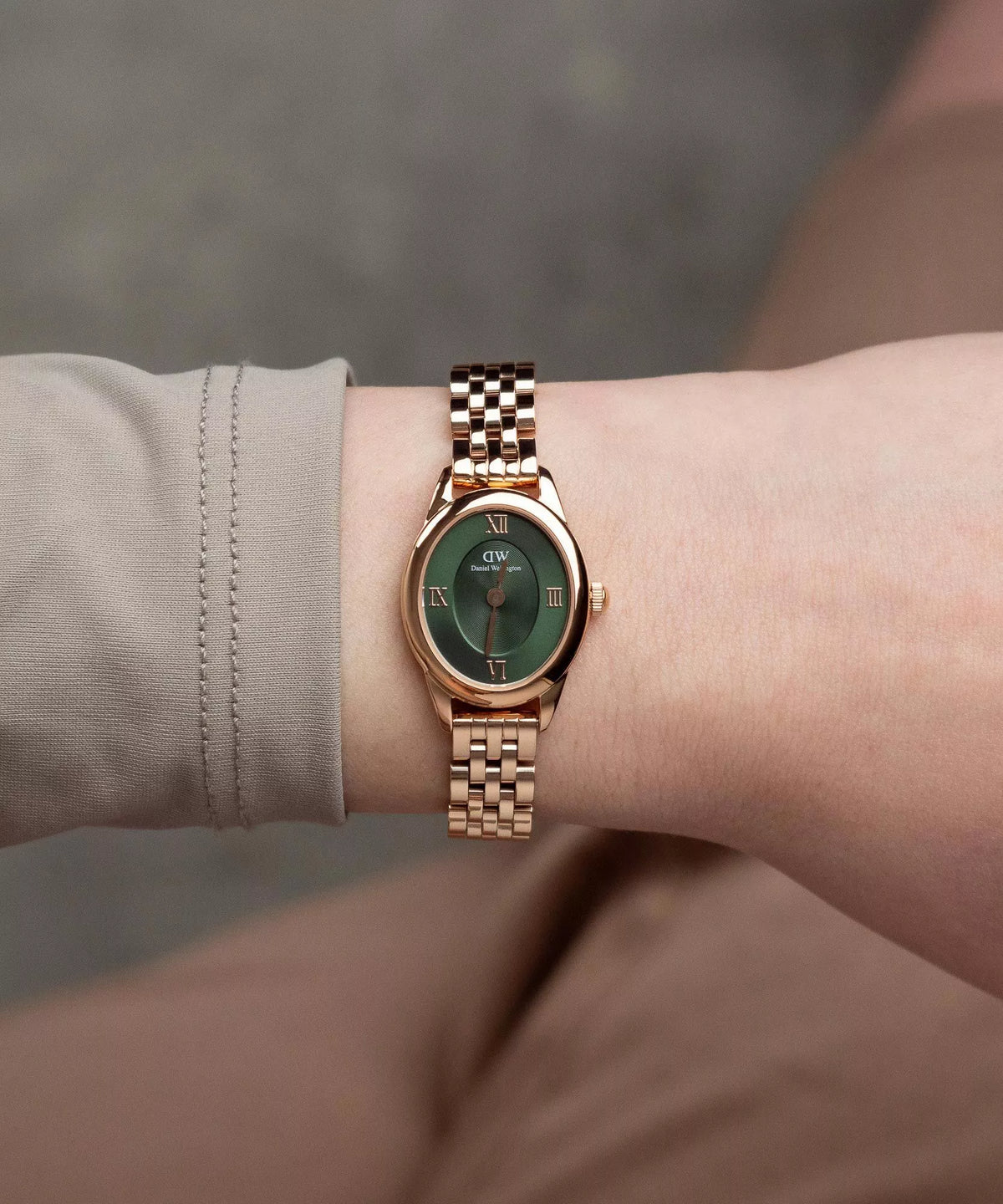 Daniel Wellington Ophelia Mini 22 watch DW00100806 FULL BRONZE / SAPHIR GREEN